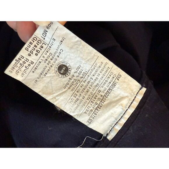 Vintage Carhartt Heavyweight Denim Work Shirt – Men’s Large (100% Cotton, USA Ma - Picture 10 of 16